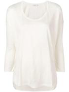Closed Dolman Sleeve Knit Top - White