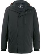 Save The Duck Logo Patch Parka Coat - Grey