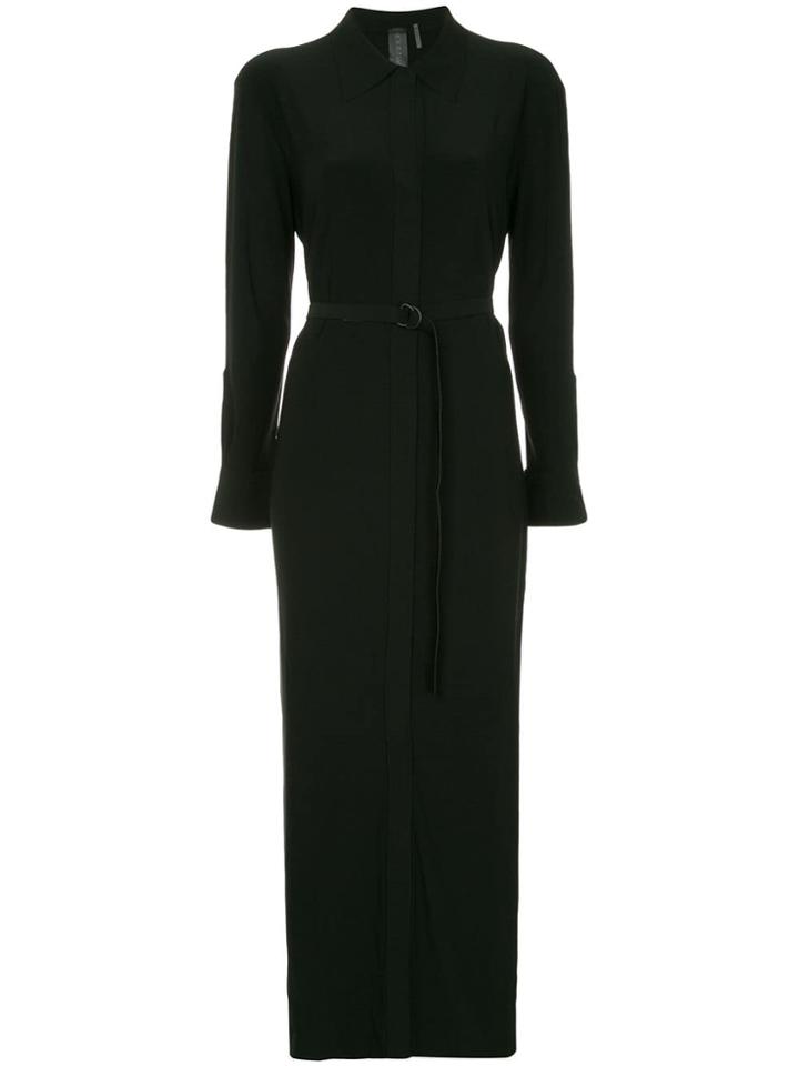 Norma Kamali Belted Shirt Dress - Black