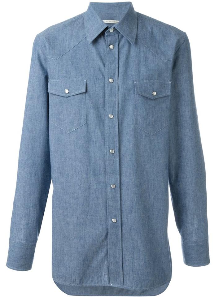 Marc Jacobs Chambray Shirt, Men's, Size: 48, Blue, Cotton