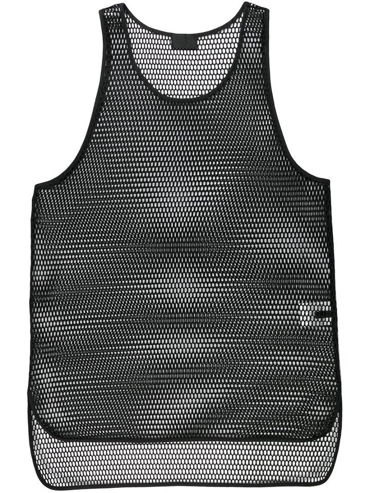 Les Hommes - Mesh String Tank Top - Men - Polyester - M, Black, Polyester
