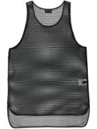 Les Hommes - Mesh String Tank Top - Men - Polyester - M, Black, Polyester