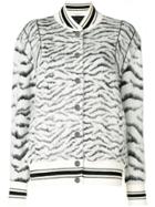 Givenchy Zebra Pattern Bomber Jacket - White