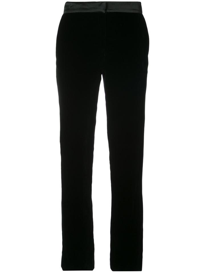 Oscar De La Renta Velvet Skinny Trousers - Black