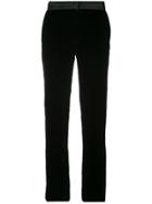 Oscar De La Renta Velvet Skinny Trousers - Black