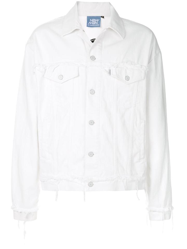 Andrea Crews Classic Denim Jacket - White