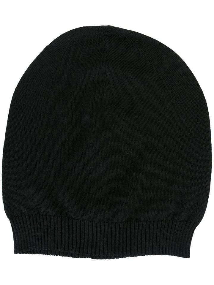 Knit Beanie, Women's, Black, Virgin Wool, Rick Owens