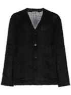 Our Legacy Mohair Textured Cardigan - Black