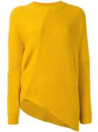 Stella Mccartney Ribbed Asymmetrical Top, Women's, Size: 44, Yellow/orange, Virgin Wool