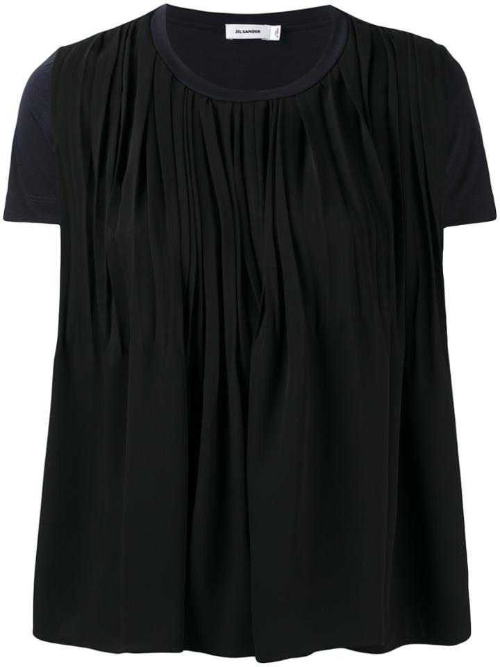 Jil Sander Draped T-shirt - Black