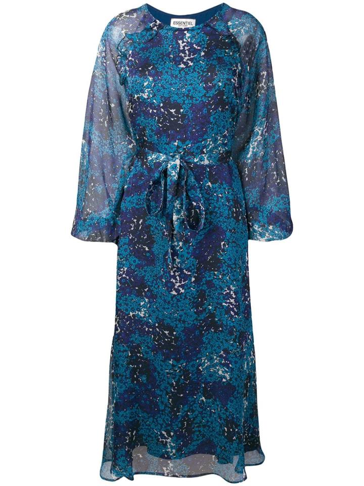 Essentiel Antwerp Printed Midi Dress - Blue
