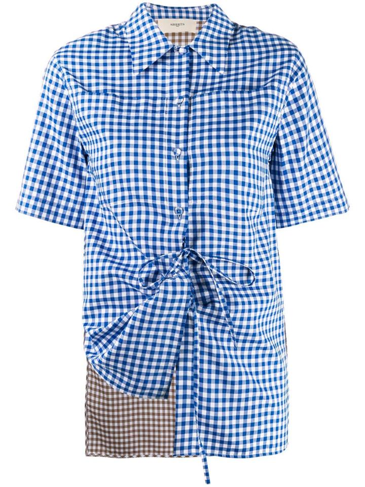 Ports 1961 Gingham Print Shirt - Blue