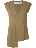 Gloria Coelho Asymmetric Cut Out Vest - Neutrals