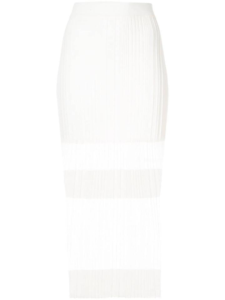 Dion Lee Opacity Pleated Skirt - White