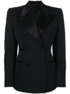 Tom Ford Contrast Lapel Fitted Blazer - Black