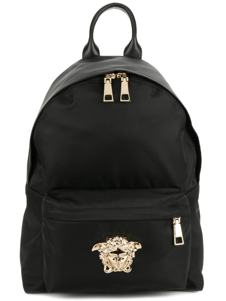Versace Medusa Plaque Backpack - Black