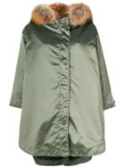 As65 Fur Trim Coat - Green