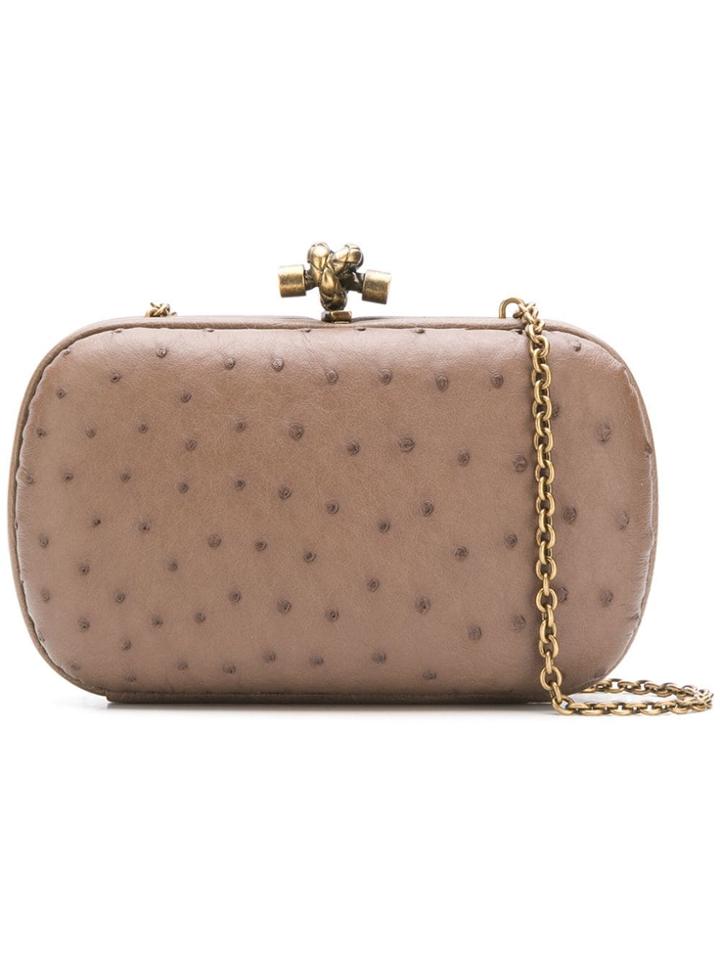 Bottega Veneta Knot Clutch Bag - Grey