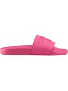 Gucci Gucci Logo Rubber Slide Sandals - Pink