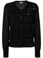 Sonia By Sonia Rykiel - Classic Cardigan - Women - Cotton/polyamide - L, Black, Cotton/polyamide