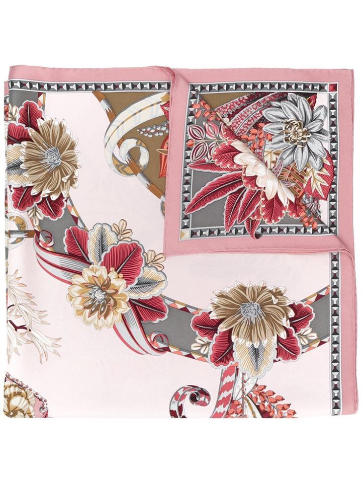 Salvatore Ferragamo Valzer Print Scarf - Pink