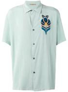Nuur Embroidered Figure Shirt - Green