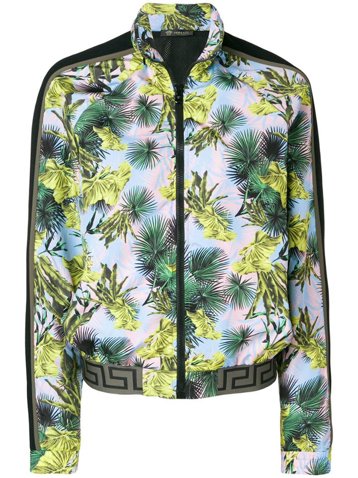Versace Palm Print Bomber Jacket - Multicolour