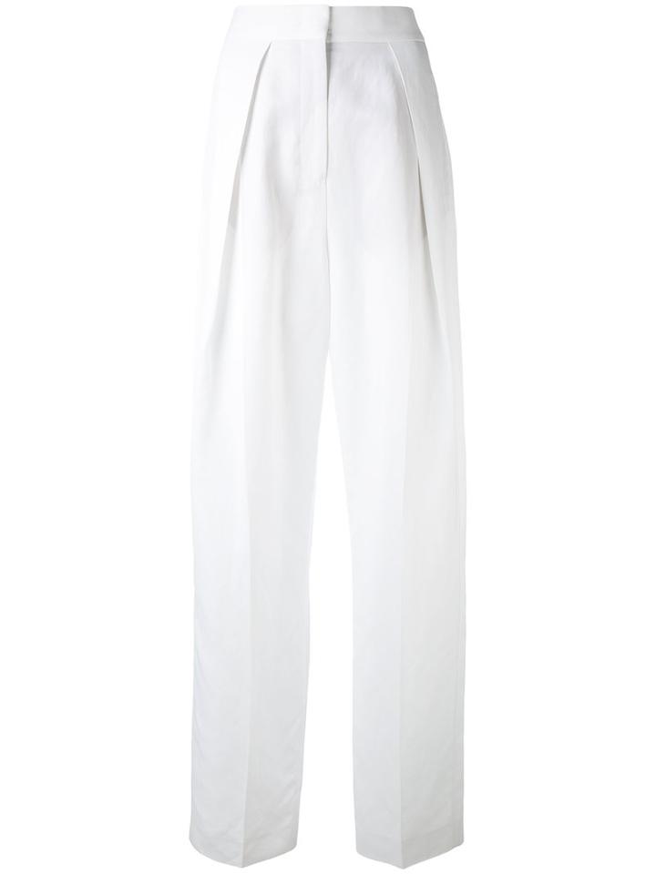 Jil Sander - Clemente Trousers - Women - Linen/flax/spandex/elastane/cupro/viscose - 36, White, Linen/flax/spandex/elastane/cupro/viscose