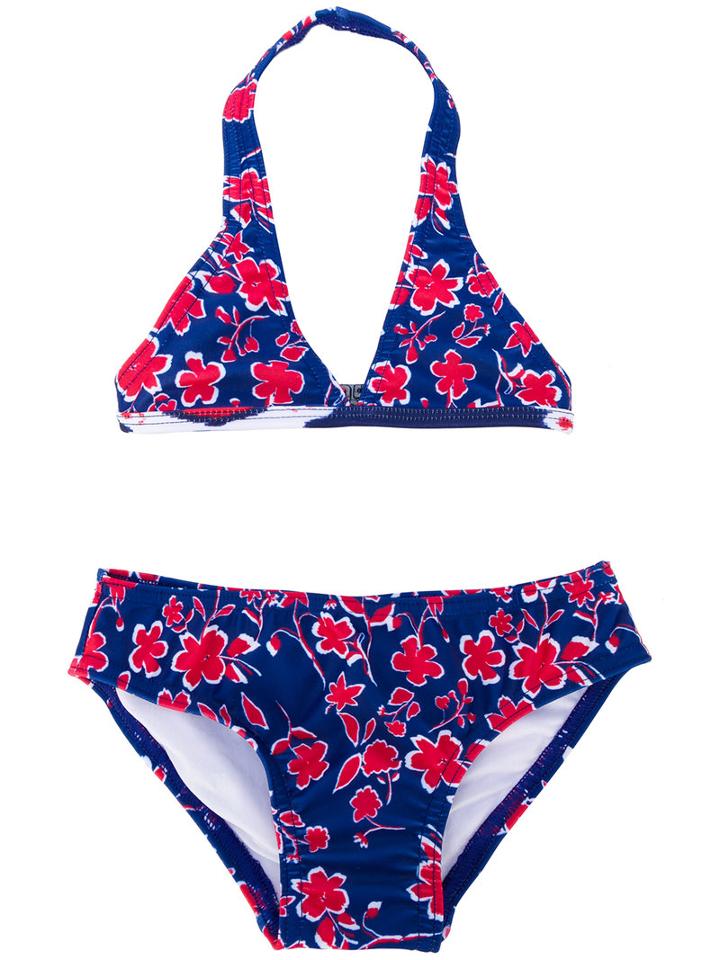 Oscar De La Renta Kids - Floral Print Bikini - Kids - Polyamide/spandex/elastane - 4 Yrs, Blue