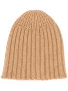 Roberto Collina Ribbed Knit Beanie - Brown
