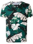 Moncler Leaf Print T-shirt, Men's, Size: Xxl, Green, Cotton