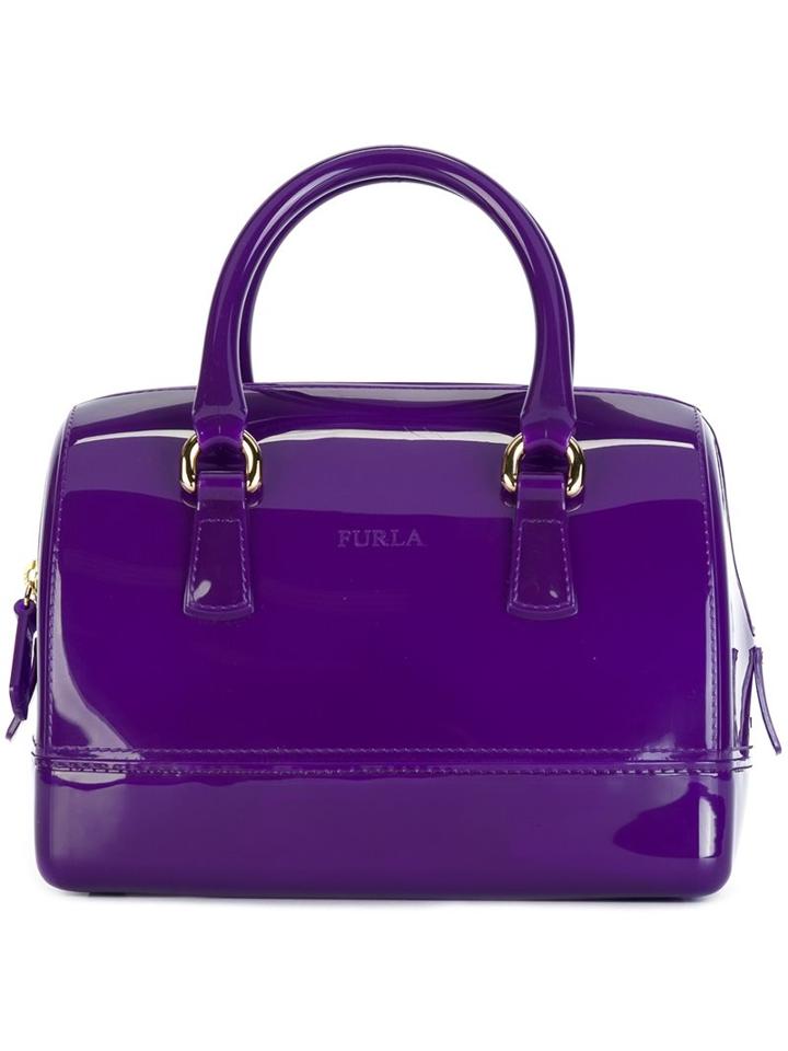Furla Mini 'candy' Tote, Women's, Pink/purple, Rubber