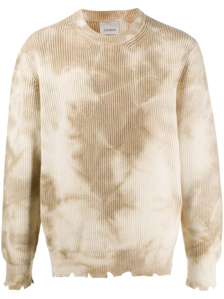 Laneus Tie-dye Pattern Jumper - Neutrals