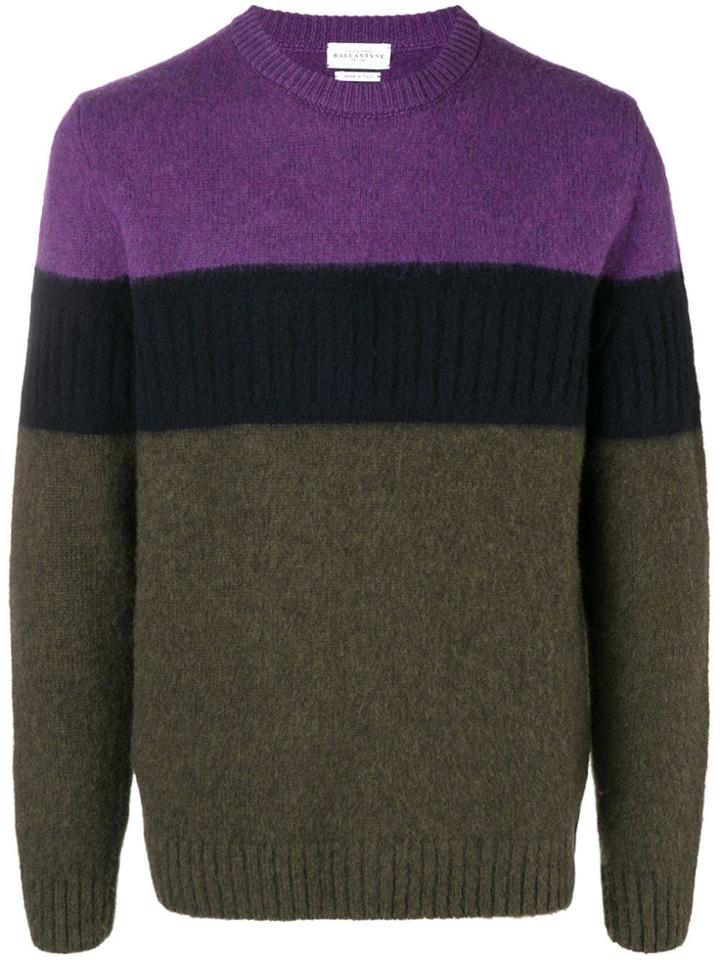 Ballantyne Colour Block Sweater - Green