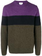 Ballantyne Colour Block Sweater - Green