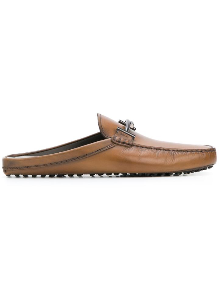 Tod's Gommino Backless Driving Shoes - Brown