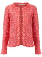 Cecilia Prado - Knit Cardigan - Women - Acrylic/lurex/polyamide - P, Pink, Acrylic/lurex/polyamide