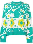 Maison Margiela Floral Intarsia Jumper - Green