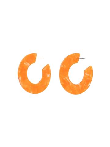 Aym Orange Ananda Hoop Earrings