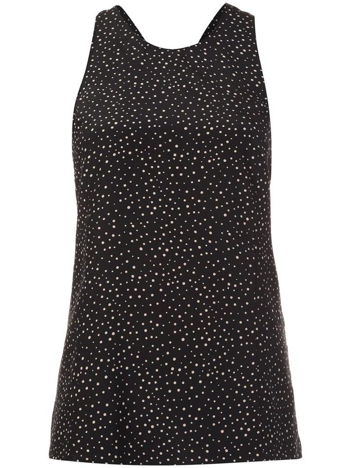 Grey Jason Wu Polka Dot Tank Top, Women's, Size: 6, Black, Silk