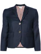Thom Browne Single Breasted Sport Coat In Blue Wool Twill