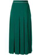 Twin-set Pleated Midi Skirt - Green