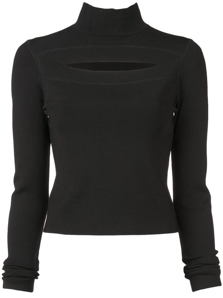 Proenza Schouler Cut-detail Fitted Sweater - Black