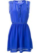 P.a.r.o.s.h. Cut-out Detail Short Dress, Women's, Size: Medium, Blue, Silk/polyester