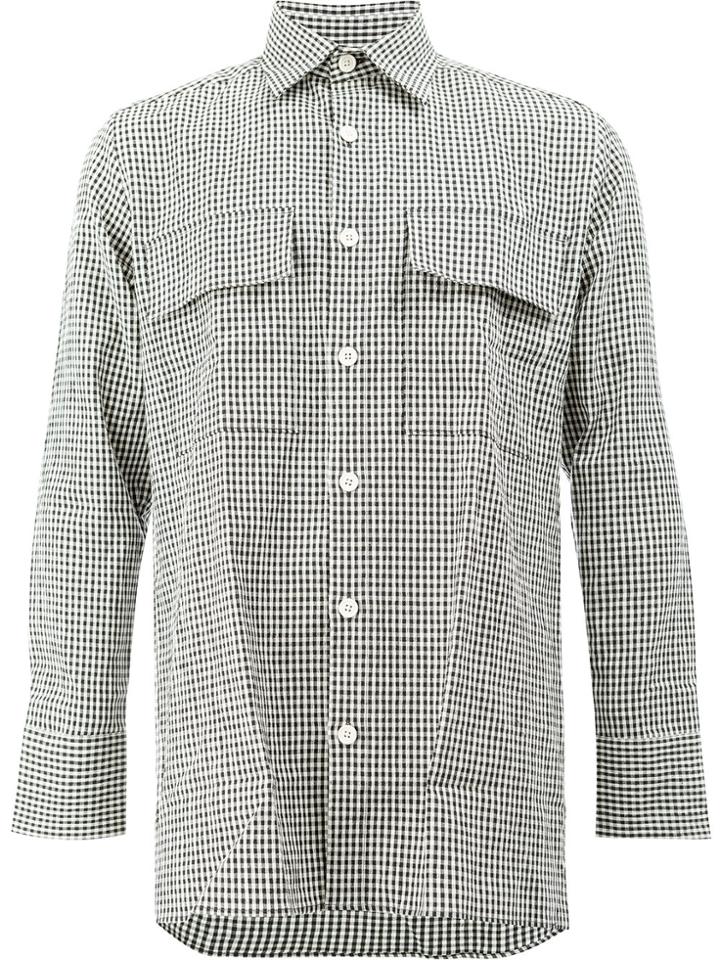 Wales Bonner Gingham Long Sleeve Shirt - Black