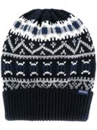 Woolrich Embroidered Beanie Hat - Blue
