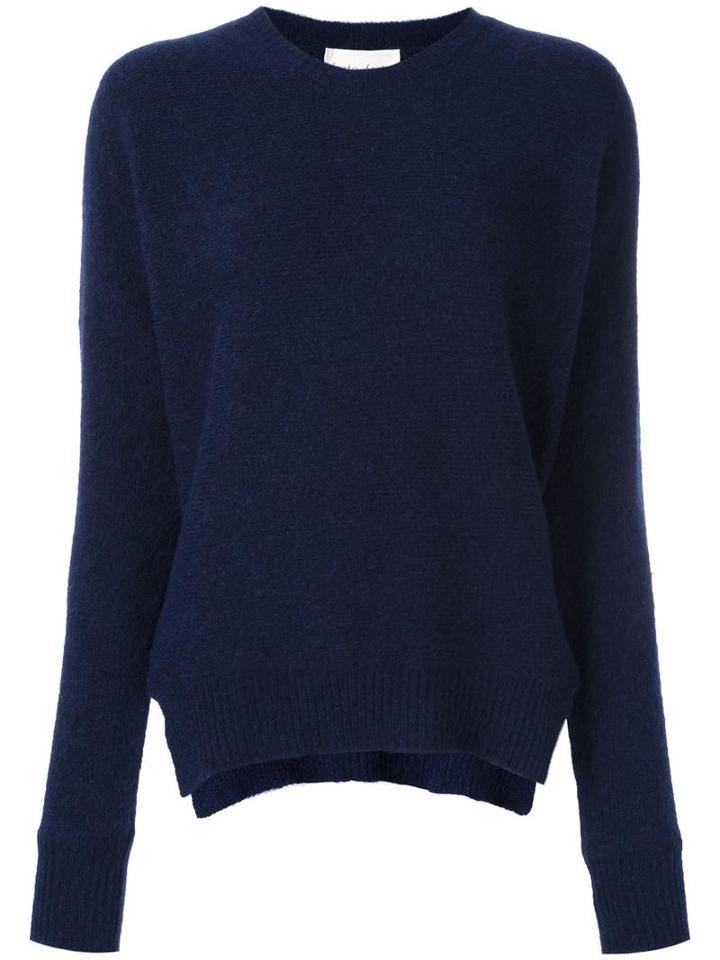 Forte Forte Side Slit Sweater, Women's, Size: 2, Blue, Wool/polyamide
