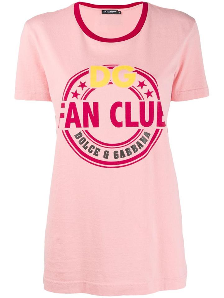 Dolce & Gabbana Fan Club Print T-shirt - Pink