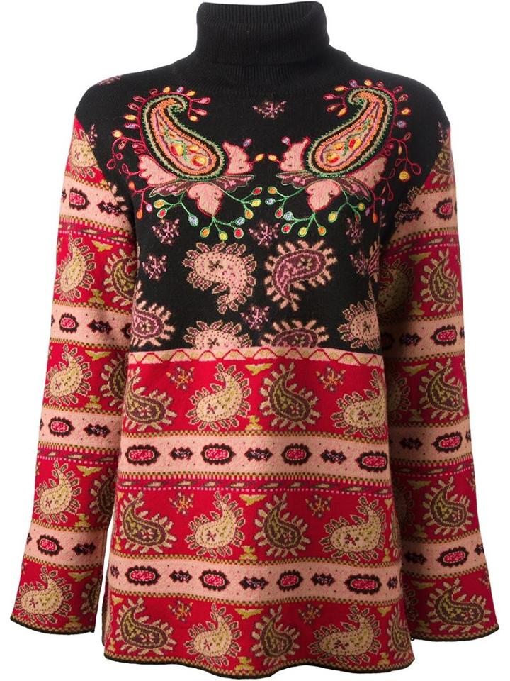 Kenzo Vintage Intarsia Paisley Sweater