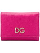 Dolce & Gabbana Crystal Embellished Dauphine Wallet - Pink